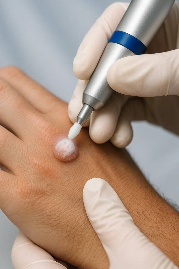 example of wart removal Lewisham using cryopen