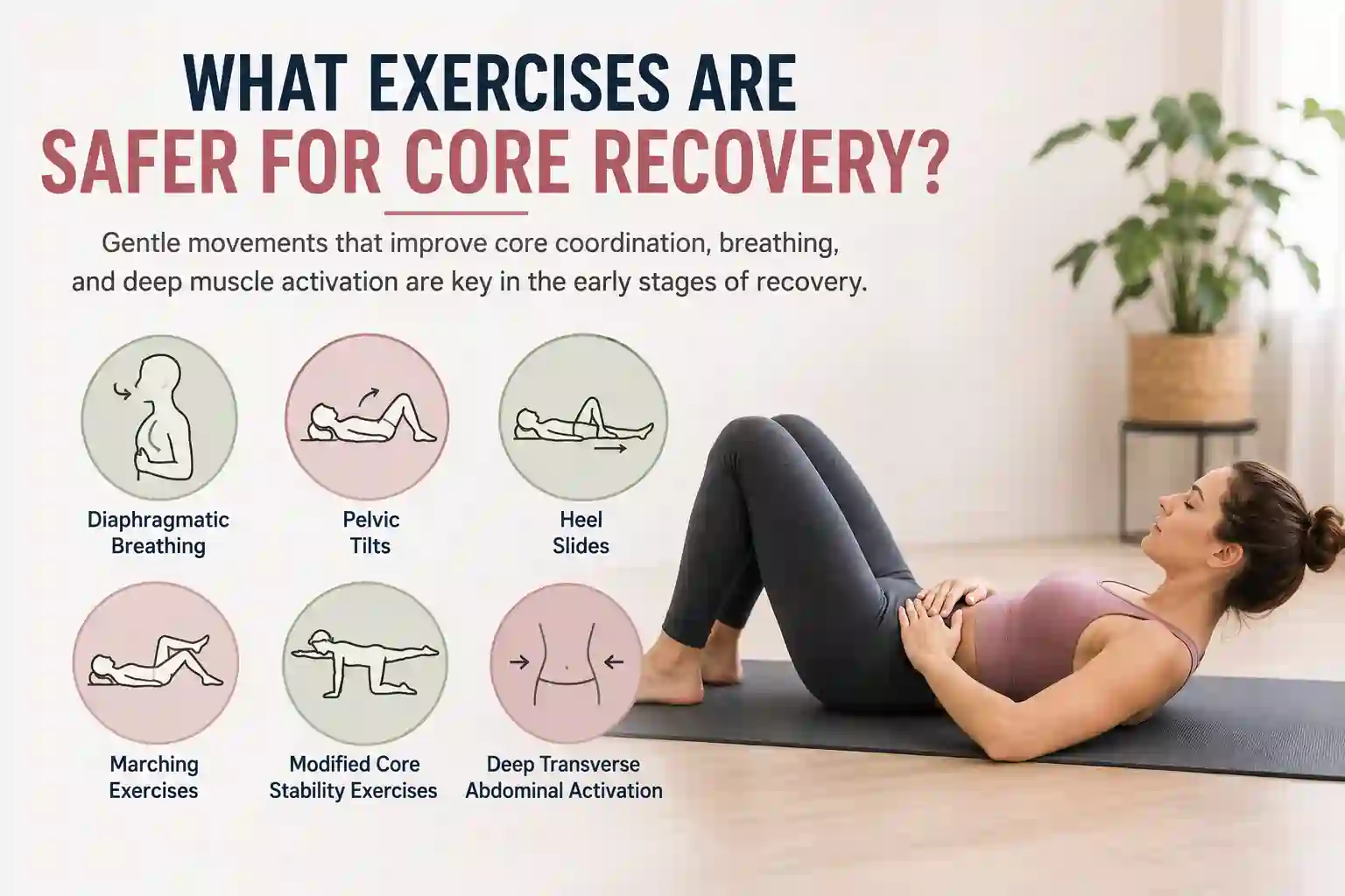 Which exercises may help diastasis recti Lewisham?